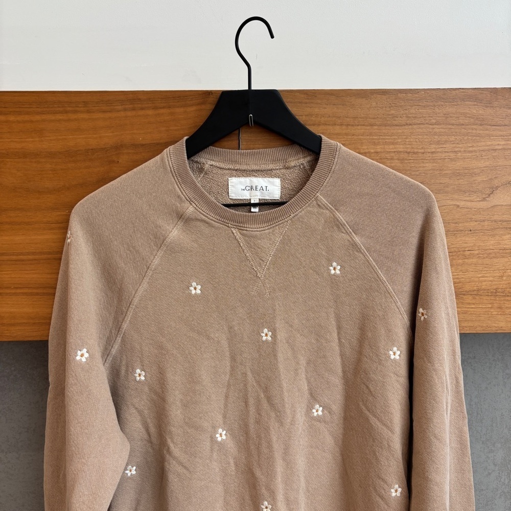 THE GREAT. THE SLOUCH SWEATSHIRT & THE STADIUM SWEATPANT, SIZE 1/S - Picture 12 of 16